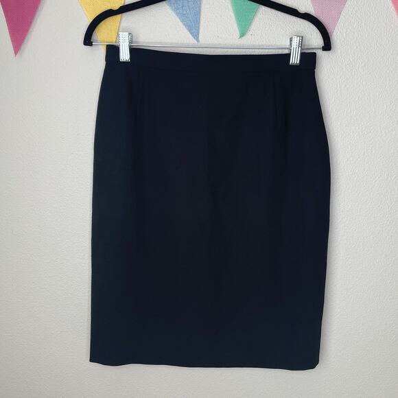 NWT Escada Black Wool Rock Skirt A-Line | DE 38 or US 8 - Picture 1 of 8